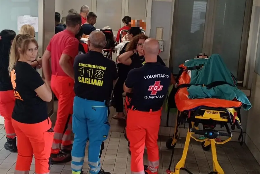 Fila al pronto soccorso a Cagliari