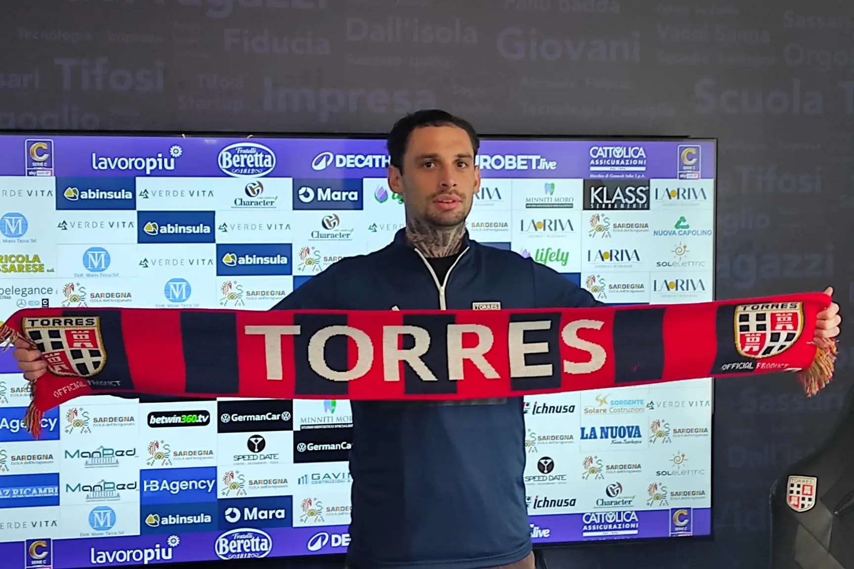 Il difensore Gianmaria Zanandrea (foto G. Marras)