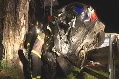 L'auto dopo l'incidente