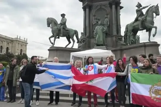Flash mob a sostegno di Israele durante l'Eurovision a Vienna