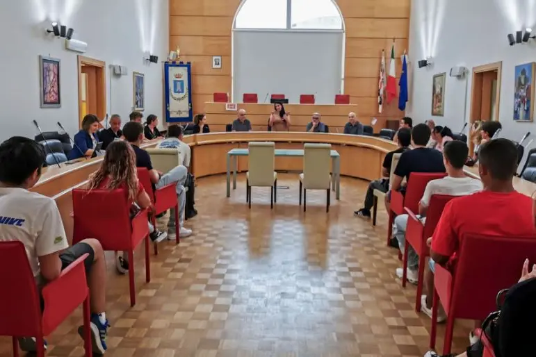 L'incontro con gli studenti (foto Pala)