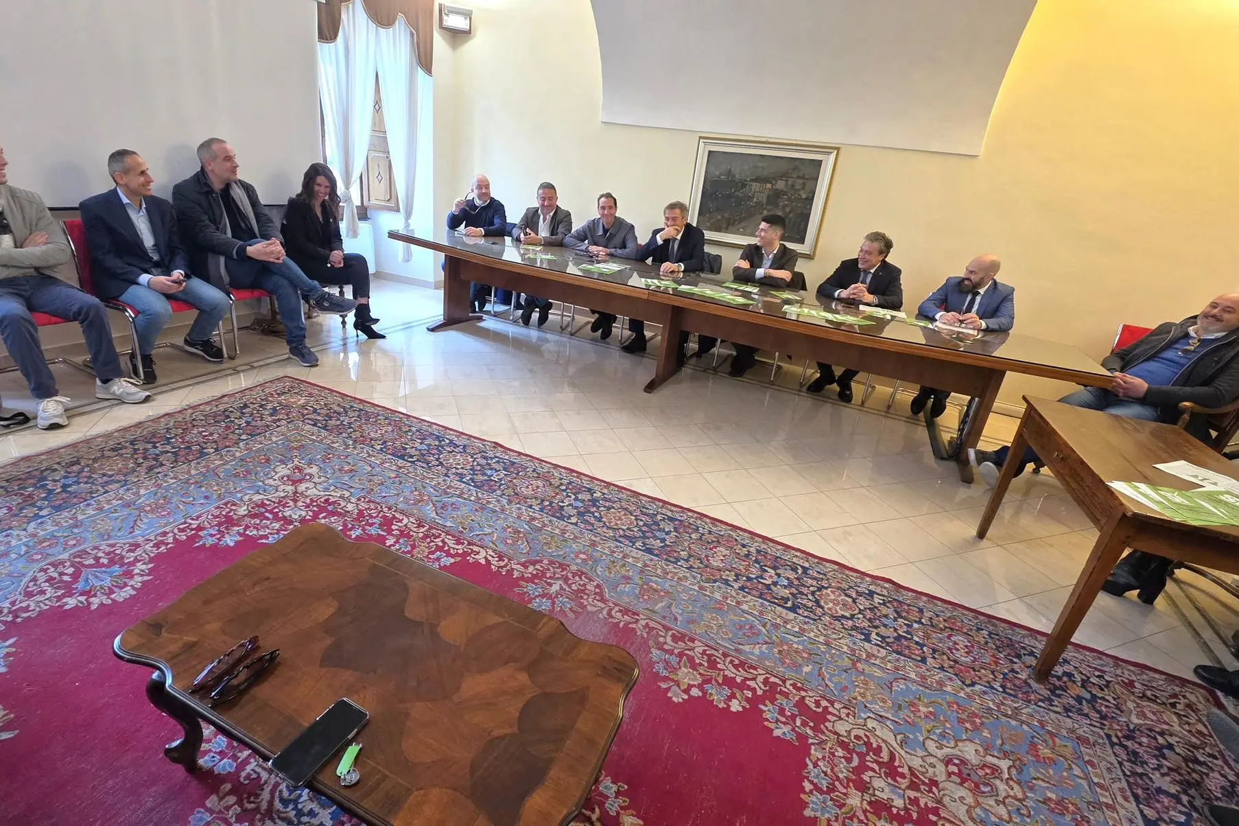 Conferenza stampa del centrodestra per il "sì" (Floris)