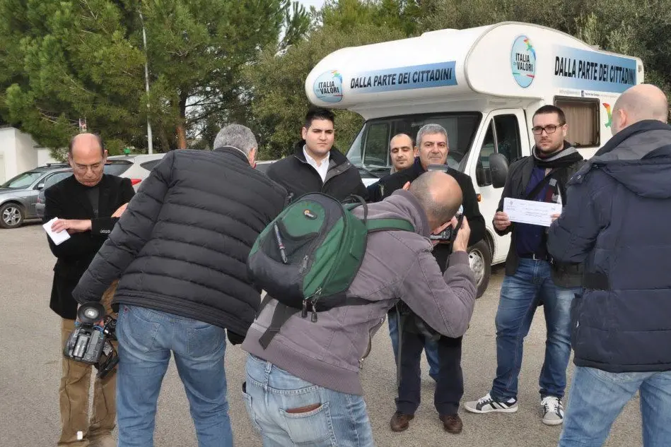 La protesta dell'Idv