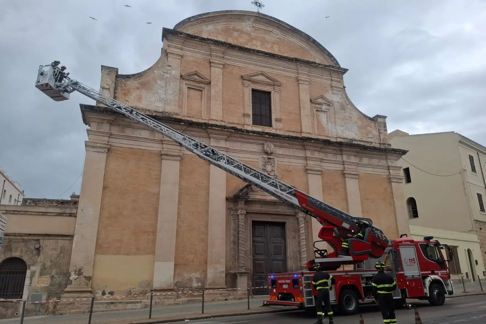 Intervento dei vigili del fuoco