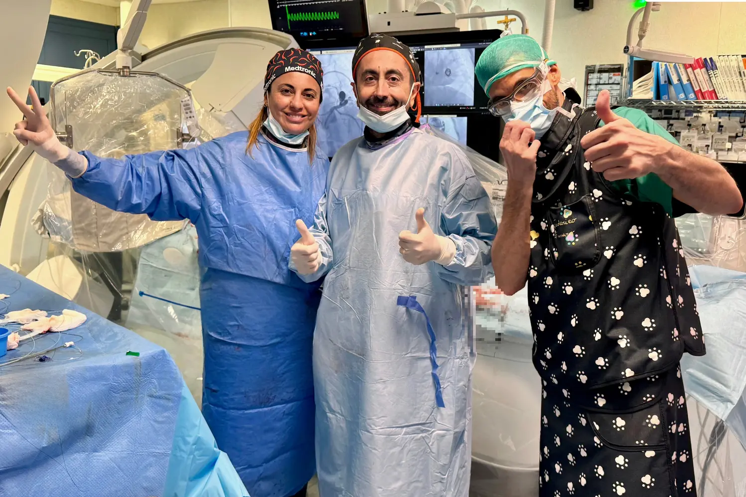 I tre medici che hanno eseguito l'intervento