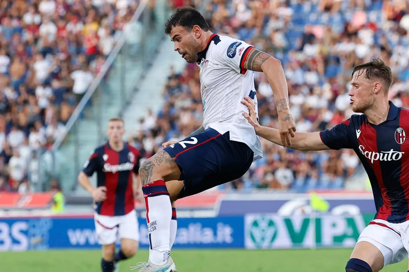 Petagna in azione durante la sfida col Bologna (foto Ansa)