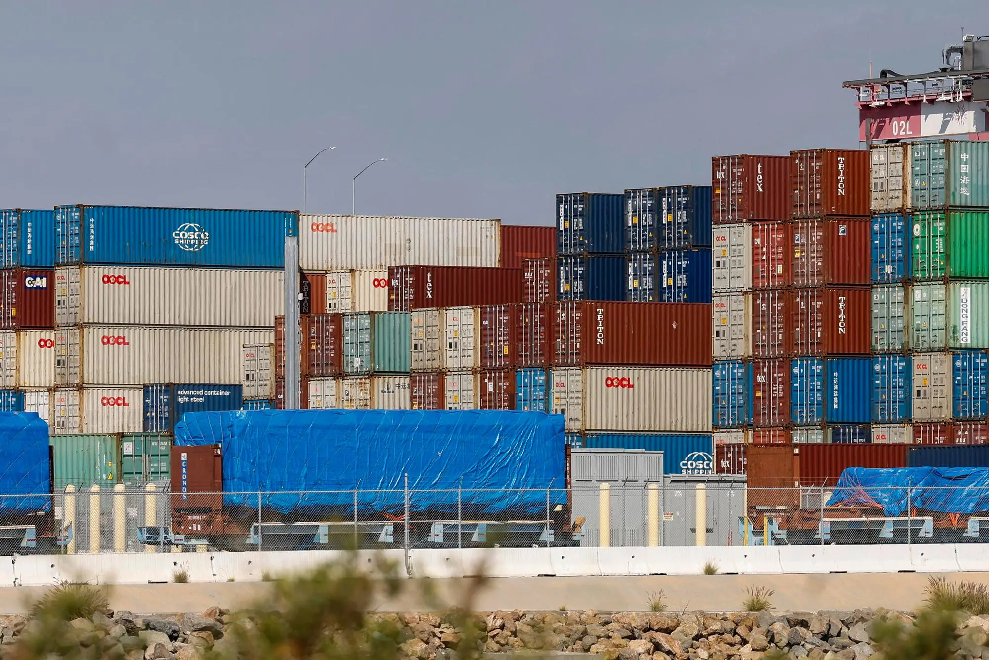 Container (foto Ansa/Epa)