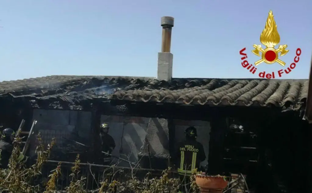 I vigili del fuoco sul posto