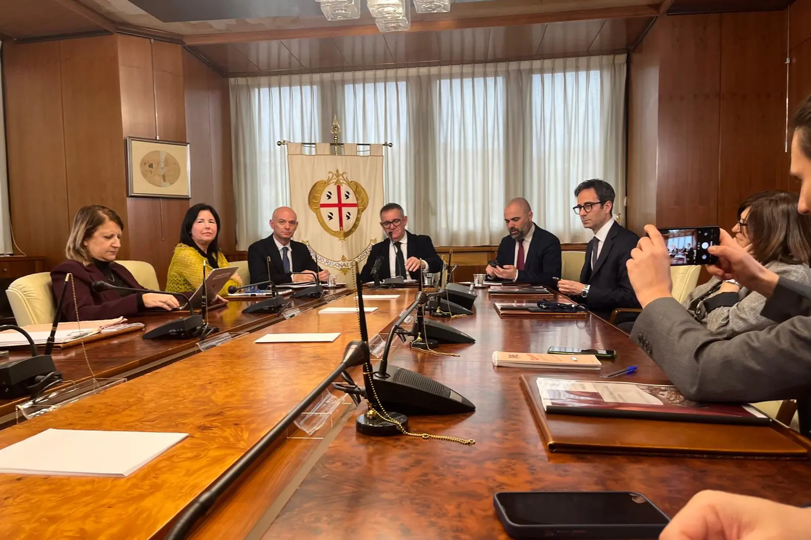 La conferenza stampa (foto Murgia)