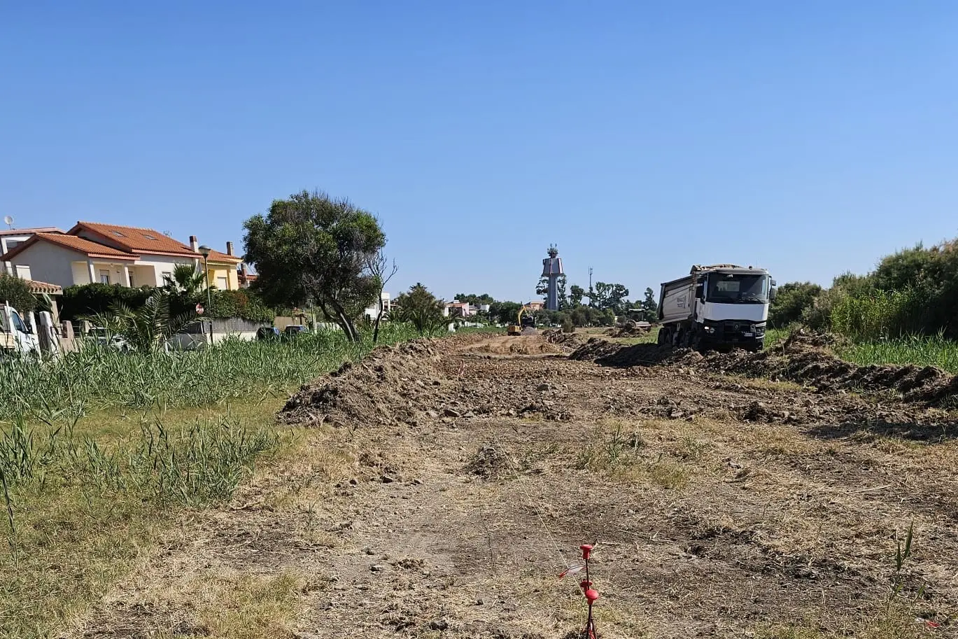 L'area dove verrà realizzata la pista ciclabile (Murgana)