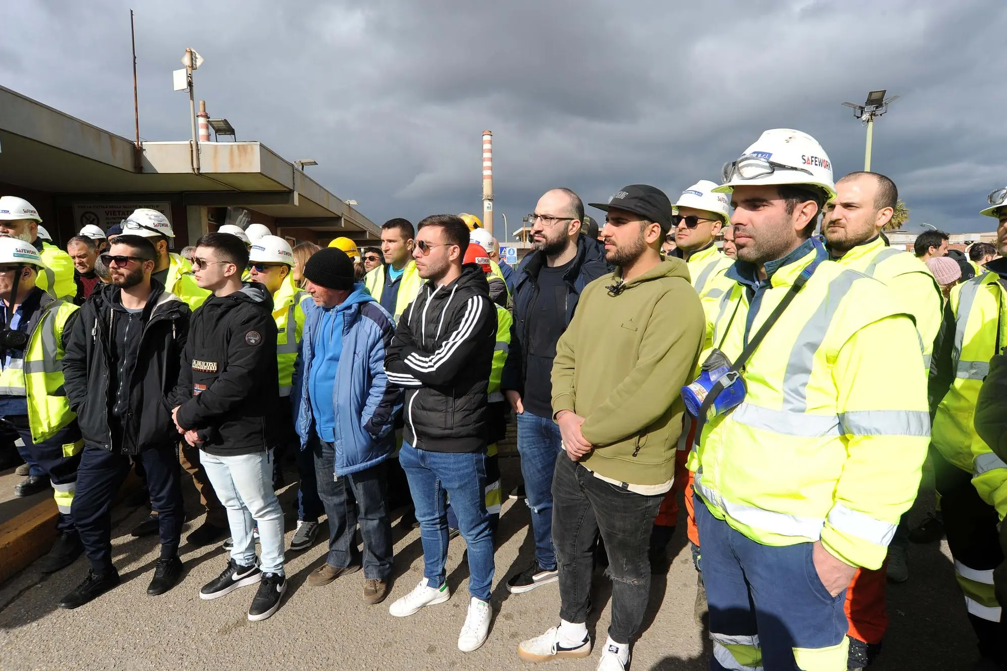 Manifestazione alla Portovesme srl (archivio L'Unione Sarda)