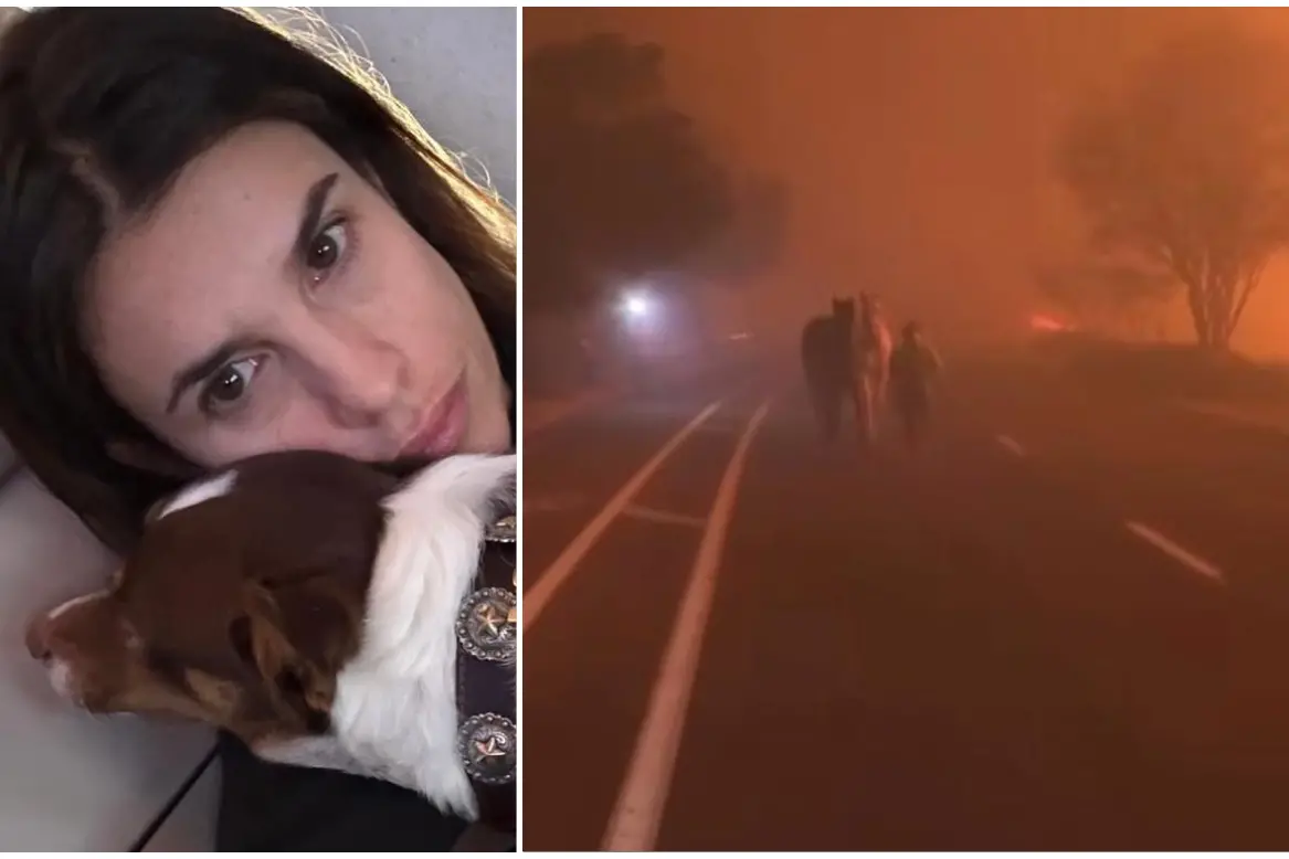 Elisabetta Canalis e l'incendio a Los Angeles (foto dal profilo Instagram)