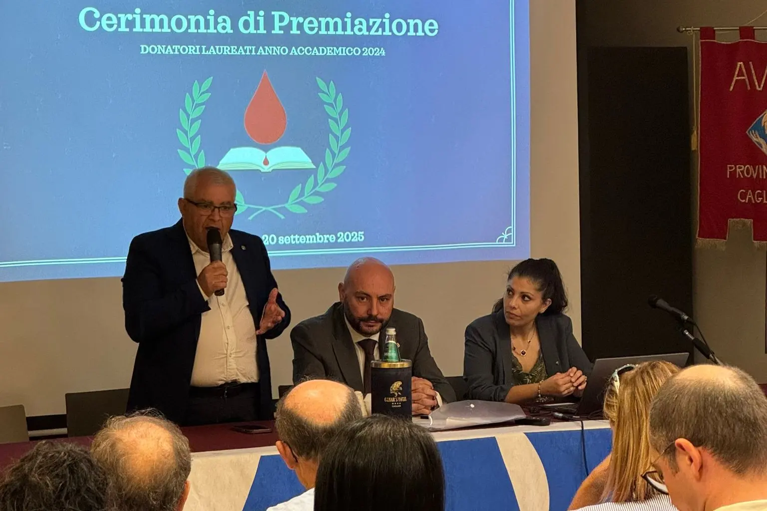 La cerimonia di premiazione a Cagliari