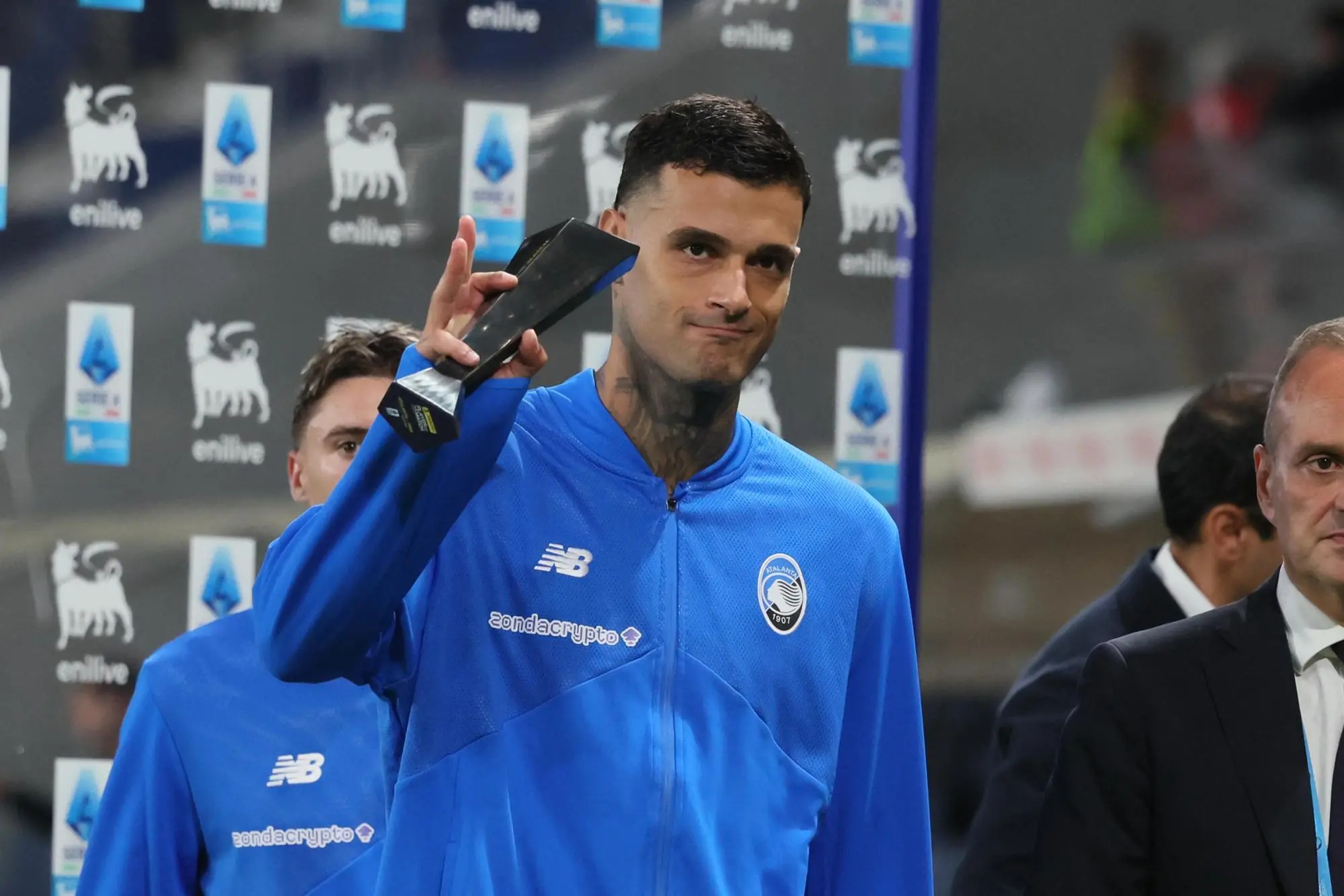 Gianluca Scamacca, attaccante dell'Atalanta (foto Ansa)