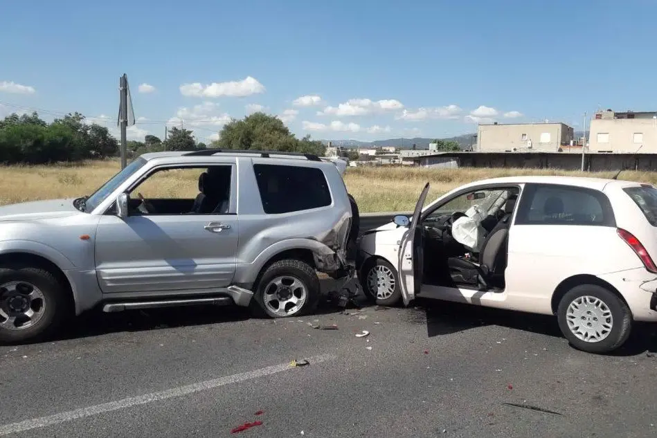 Le auto coinvolte nell'incidente (Nicola Pilia)