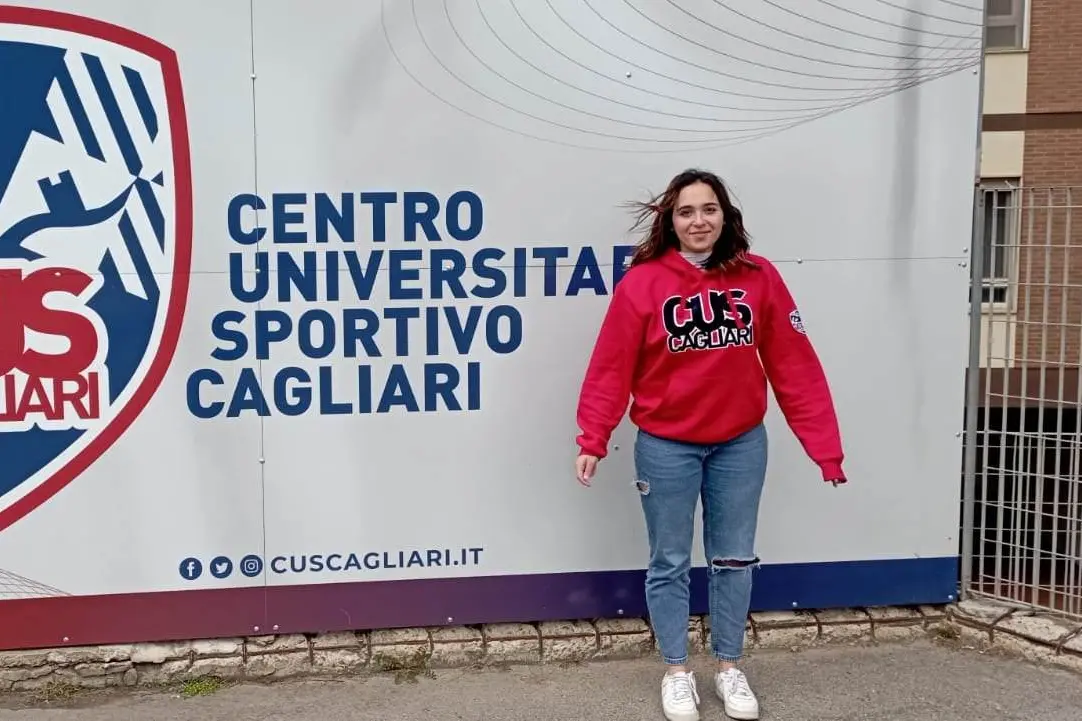 La lanciatrice del Cus Cagliari Annunziata Cattolico, 17 anni (foto Mattia Lasio)