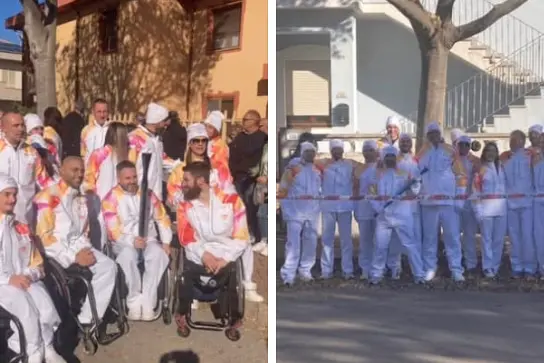 L'accensione della torcia olimpica a Porto Torres (foto Pala)