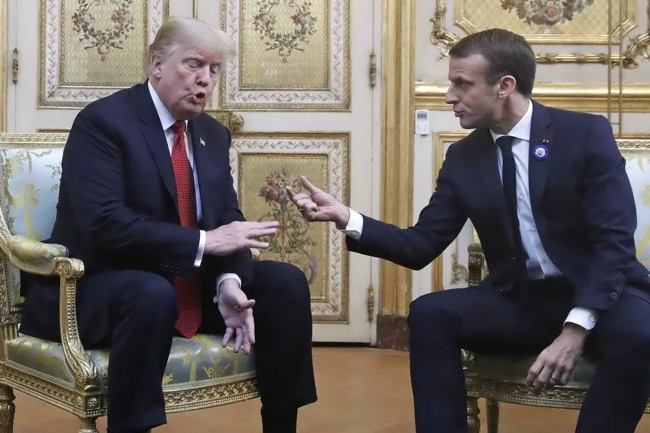 Emmanuel Macron e Donald Trump (Ansa)
