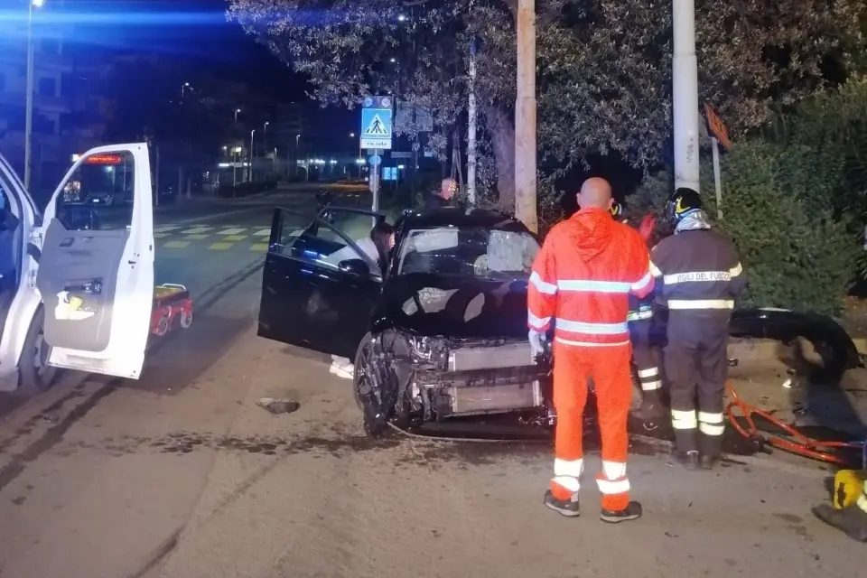 L'incidente (foto Serreli)