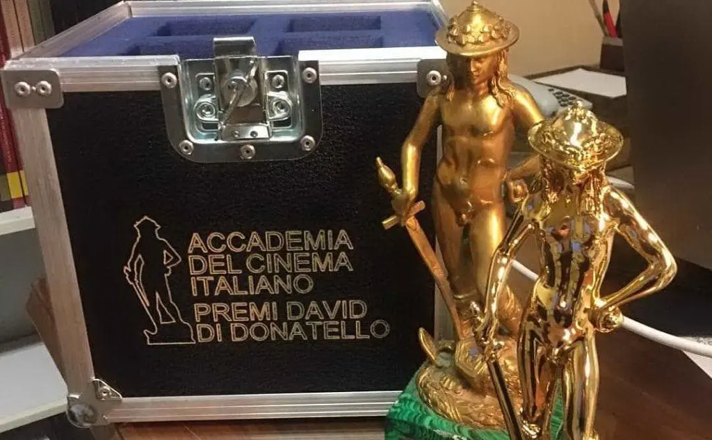 Le statuette del David di Donatello (Foto Instagram Premi David)