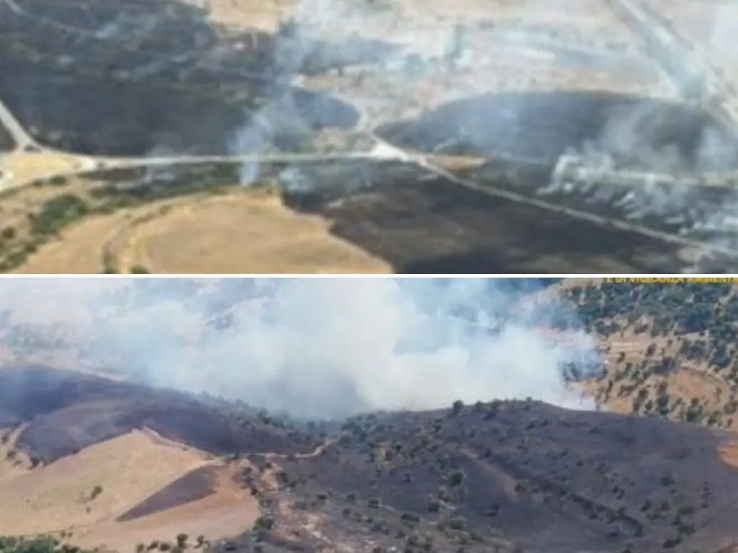 Gli incendi di Bolotana e Nurri