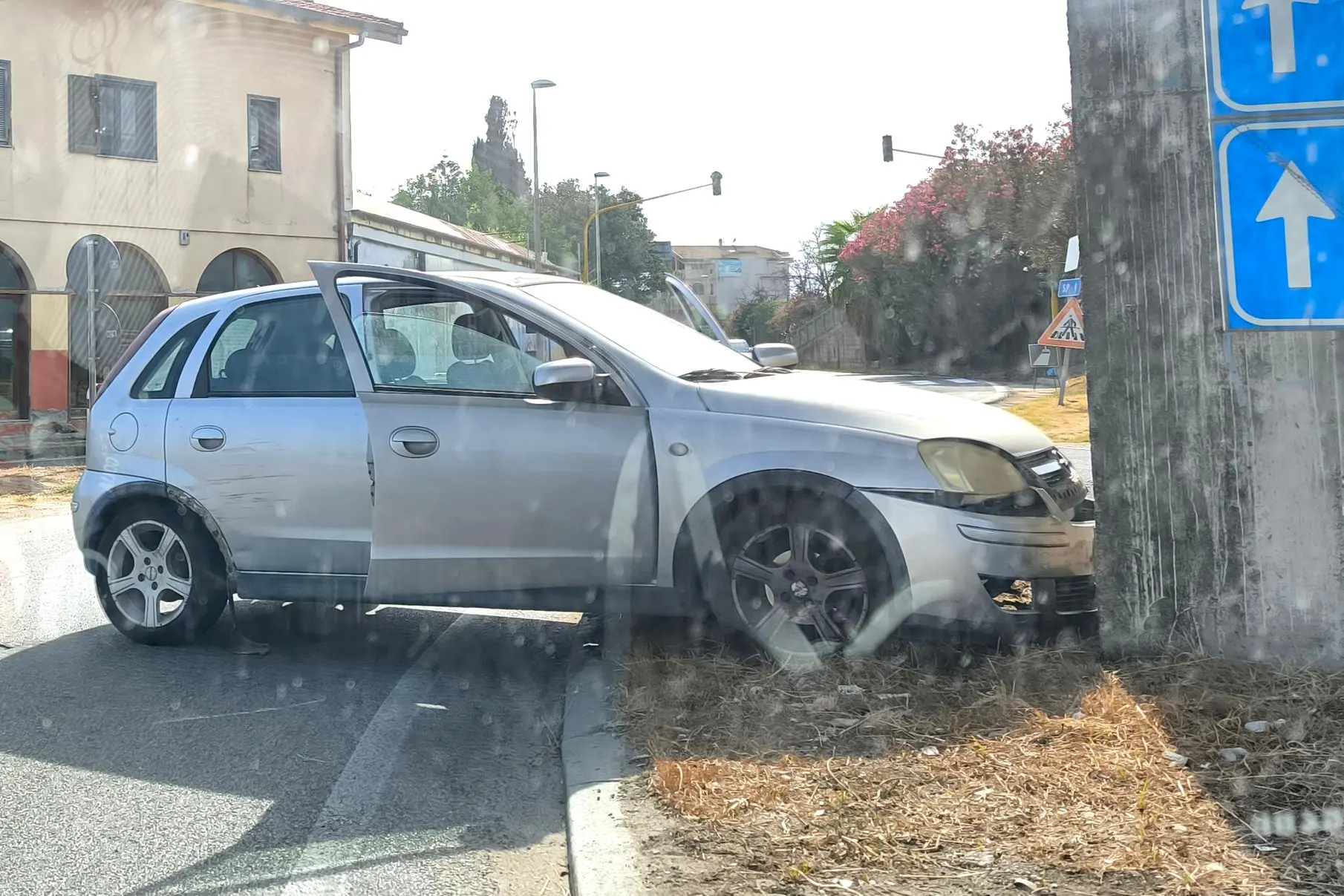 L'incidente all'ingresso di Oristano