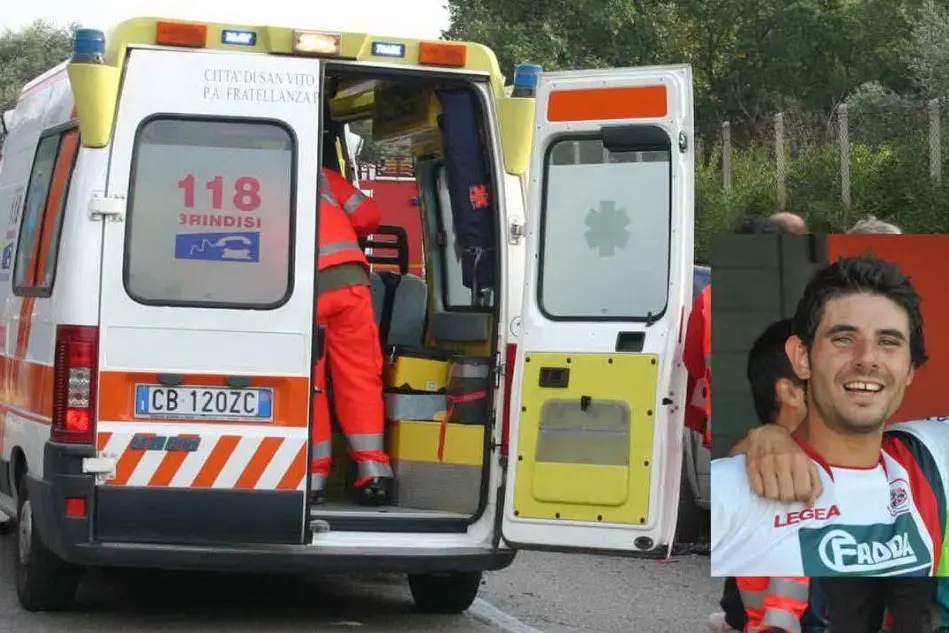 UN AMBULANZA DEL 118 - NEL RIQUADRO EDOARDO MELIS