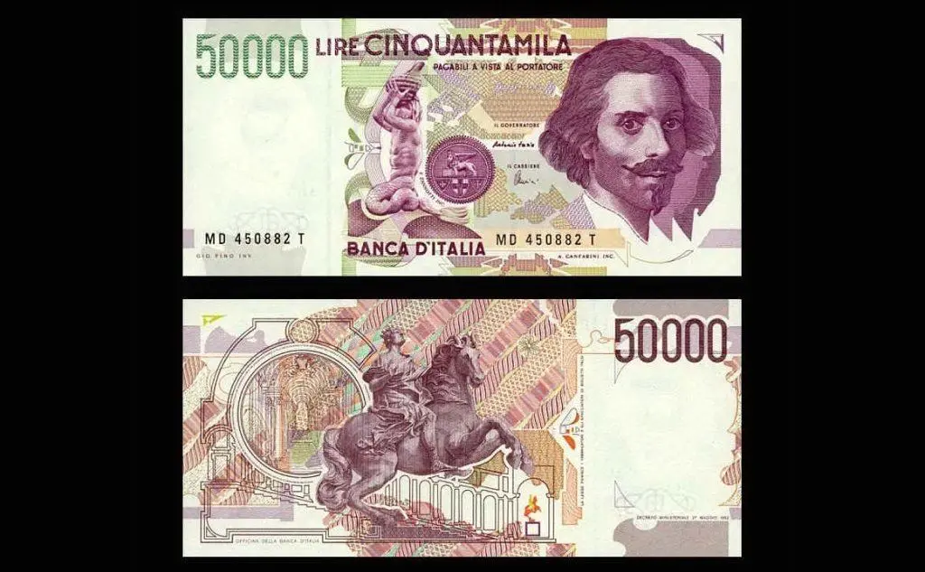 Cinquantamila lire fronte retro