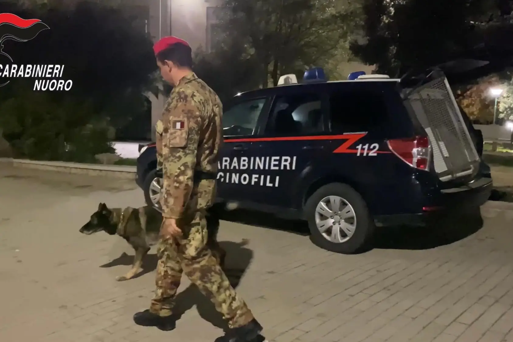 La perquisizione a Osini (foto carabinieri)