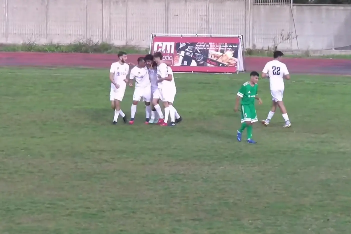 Il Luogosanto festeggia il primo gol di Mossa (foto Ilenia Giagnoni)