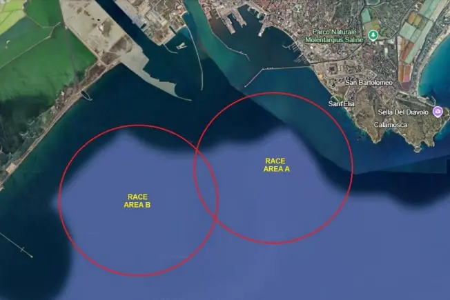 La due aree di regata