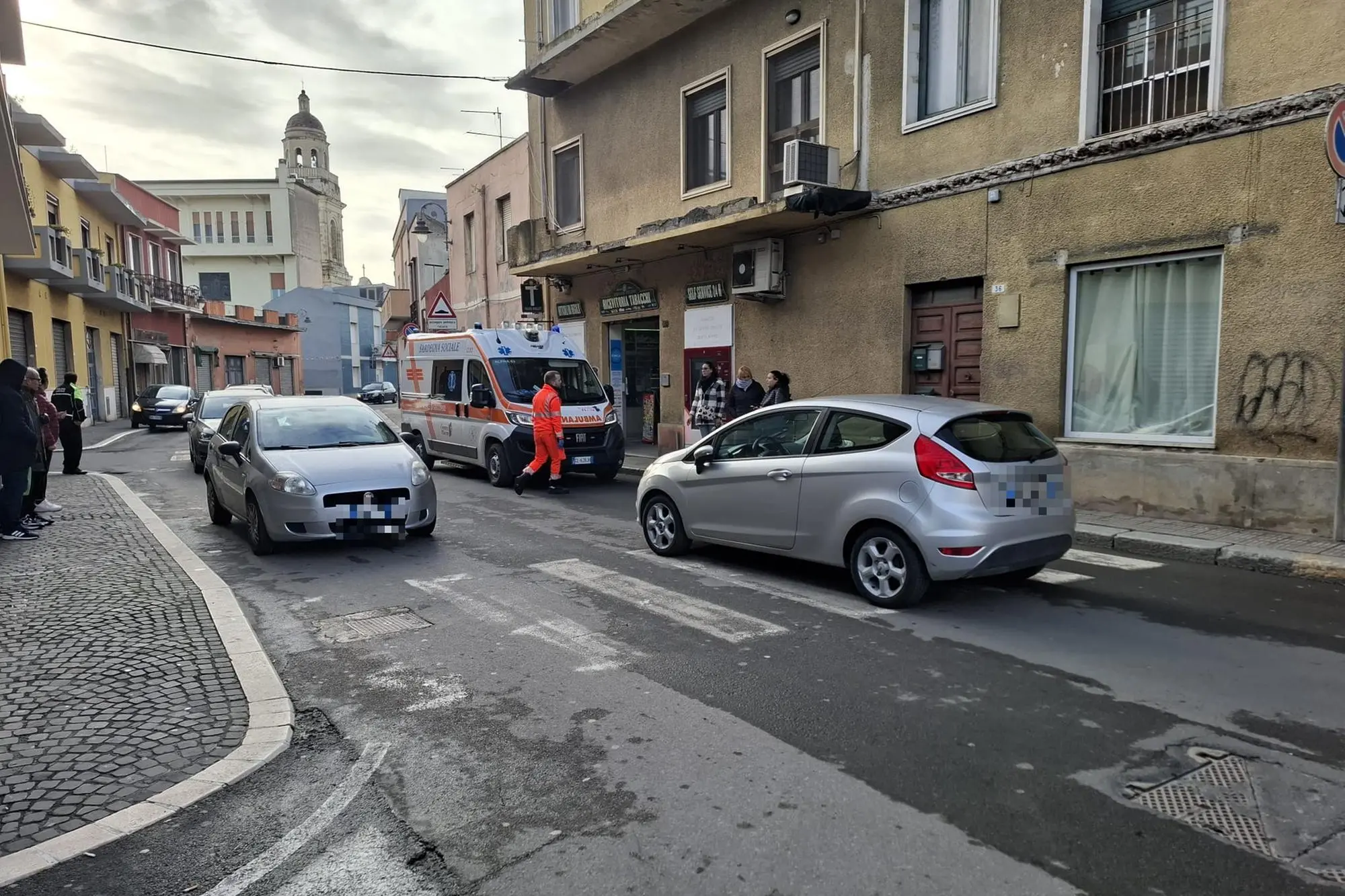 Monserrato, il luogo dell'incidente (foto Serreli)