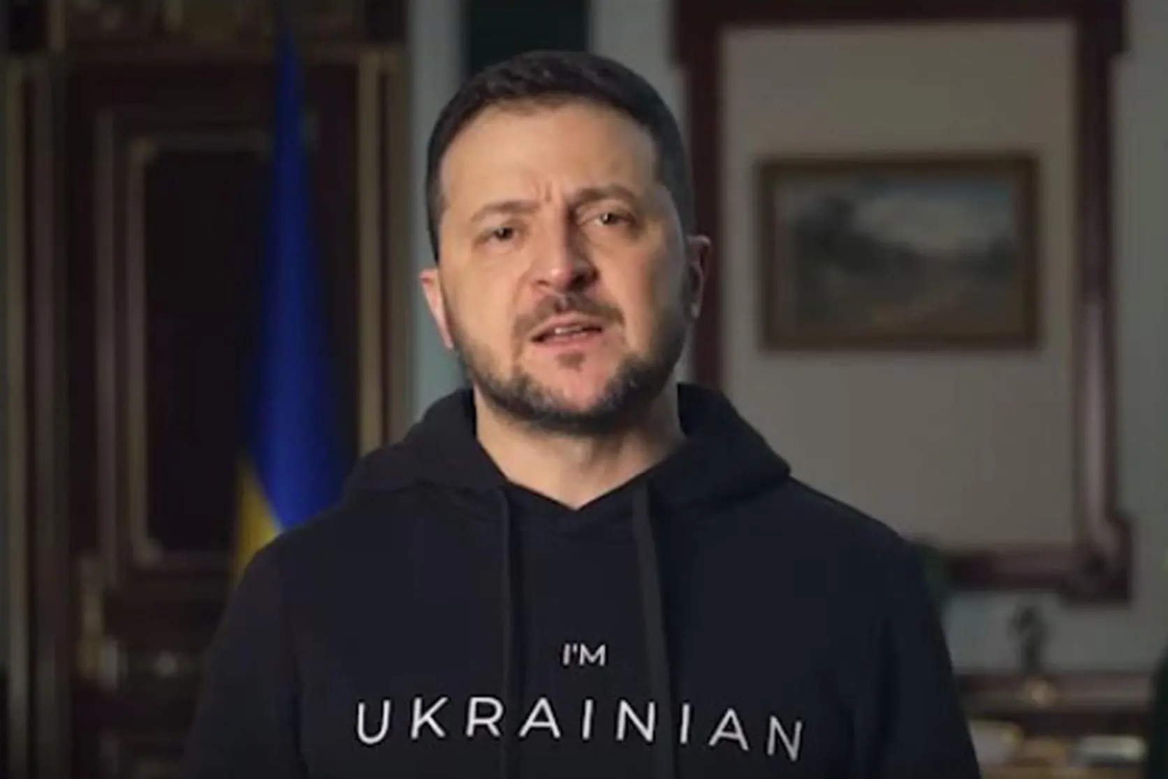 Il presidente ucraino, Voldymyr Zelensky, nel suo consueto messaggio serale, 13 gennaio 2023. TELEGRAM ZELENSKY +++ATTENZIONE LA FOTO NON PUO' ESSERE PUBBLICATA O RIPRODOTTA SENZA L'AUTORIZZAZIONE DELLA FONTE DI ORIGINE CUI SI RINVIA+++ ++NPK++