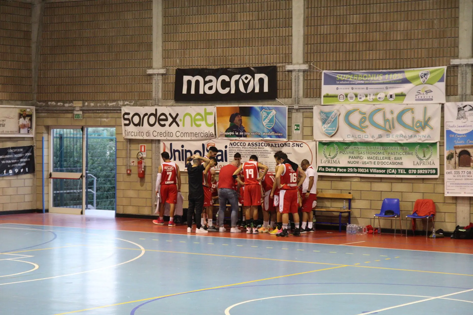 Un time out del Basket Serramanna (foto concessa dal Basket Serramanna)
