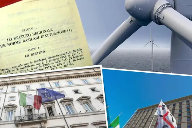 Una pala eolica e lo Statuto sardo, palazzo Chigi e la Regione Sarda (L'Unione Sarda)