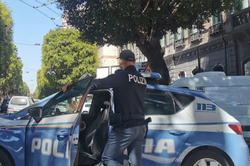 La polizia in viale Tieste
