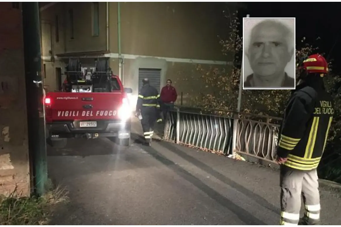 Il luogo della tragedia, nel riquadro la vittima (foto L'Unione Sarda-Loi)