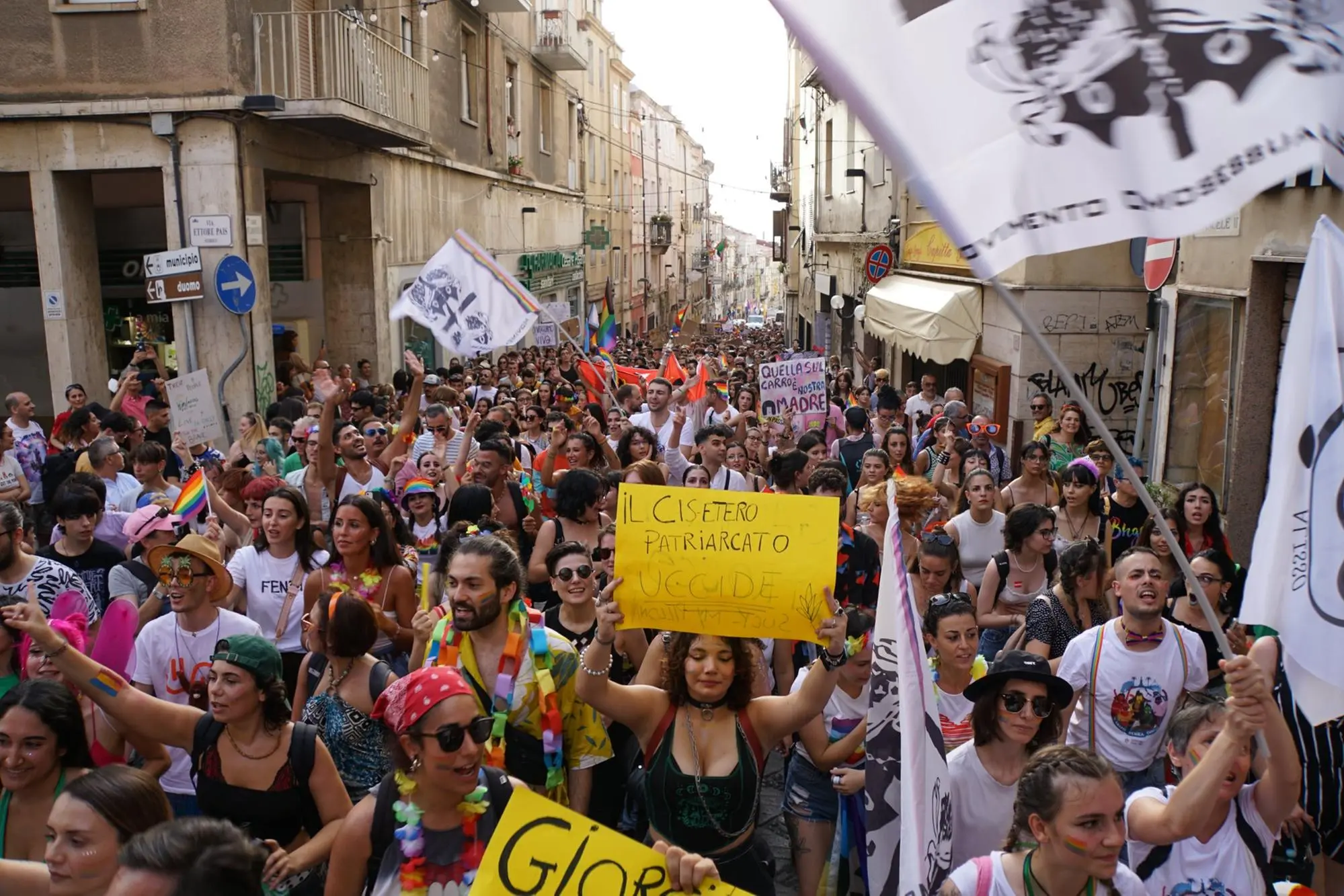 Un momento del Sardegna Pride (foto Facebook)