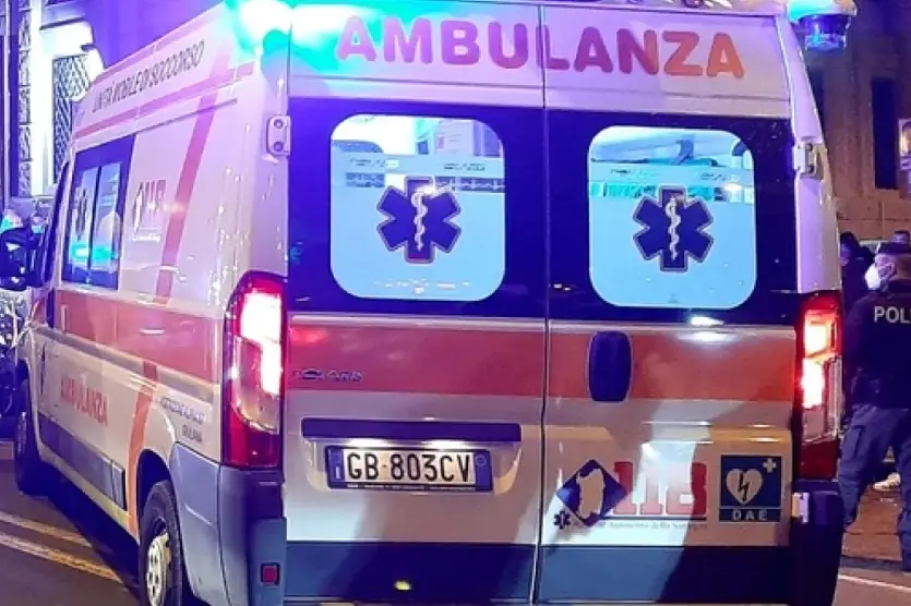 L'intervento di un'ambulanza