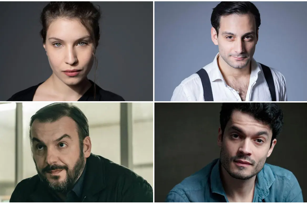Parte del cast della serie Netflix "Il Mostro": Barbara Olia, Valentino Mannias, Antonio Tintis e Giacomo Fadda