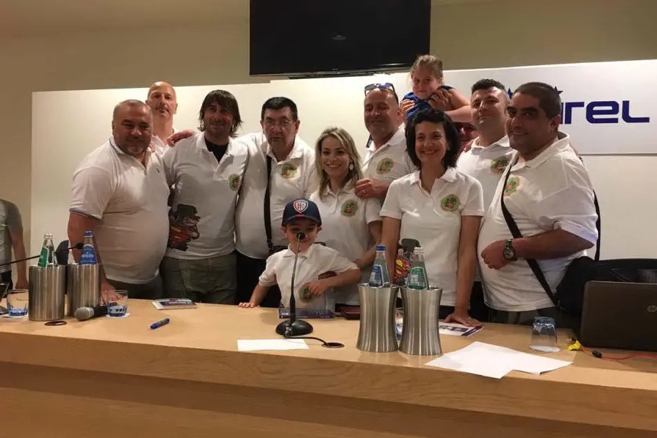 Daniele Conti durante l'incontro a Carbonia