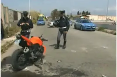 La moto della vittima
