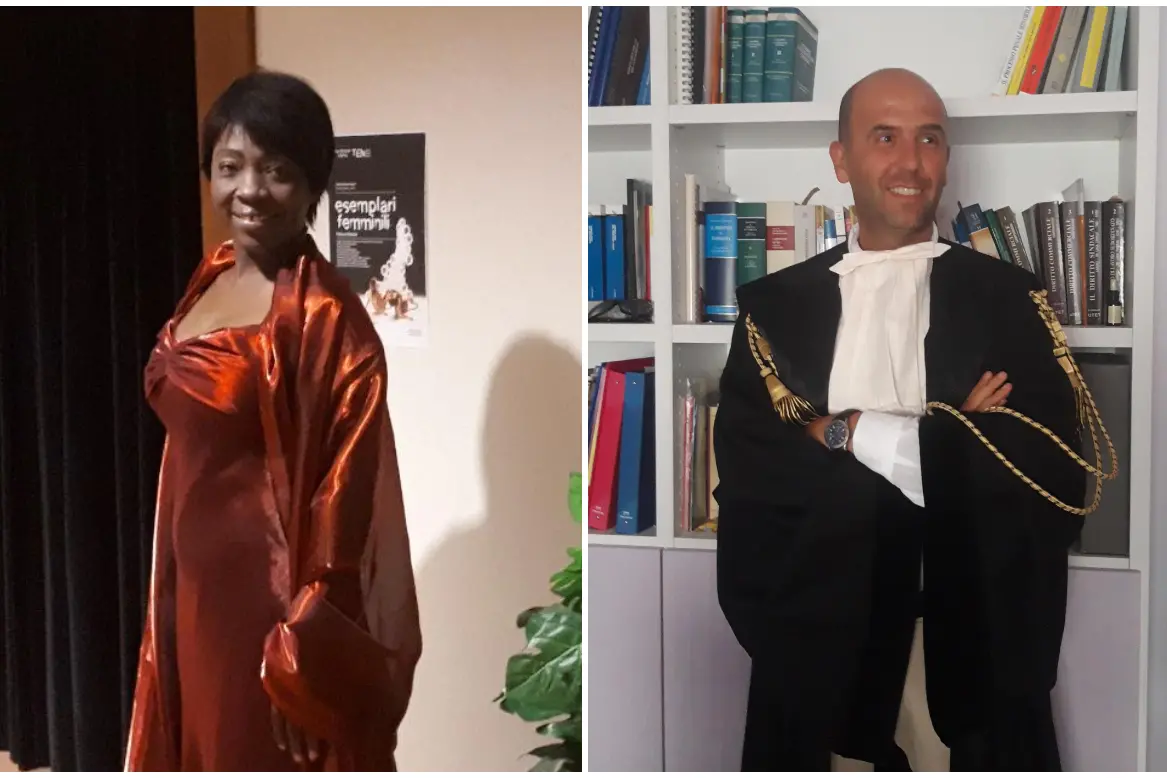 Elizabeth Rijo e Pierandrea Setzu (foto L'Unione Sarda)