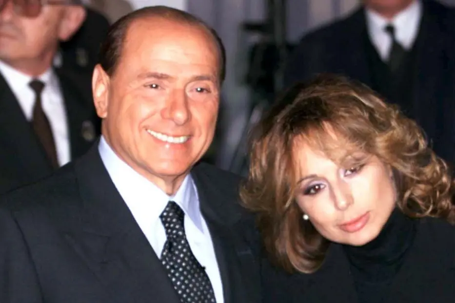 Silvio e Marina Berlusconi (foto Ansa)