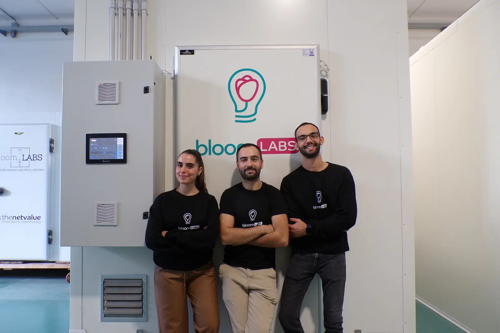 I fondatori di Bloomlabs, Maddalena Torlini, Silvio Piredda e Riccardo Medinas