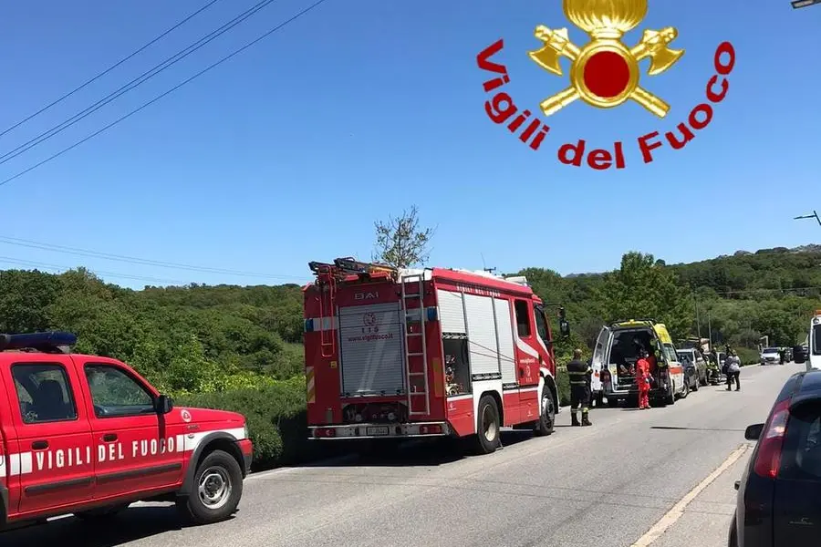 L'incidente (foto Vigili del Fuoco)