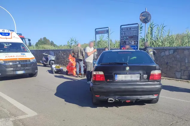 L'incidente di via Foddeddu (foto Secci)