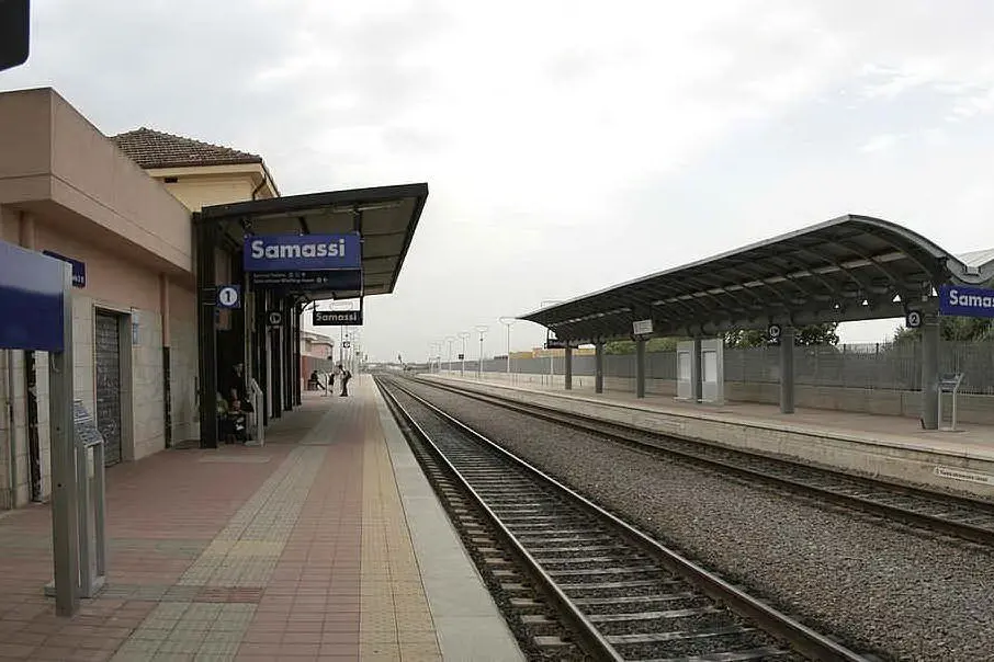 Samassi, la stazione (Wikipedia)