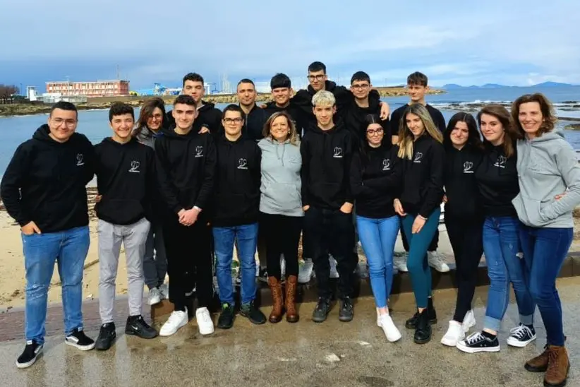 Il gruppo Erasmus a Porto Torres (foto Pala)