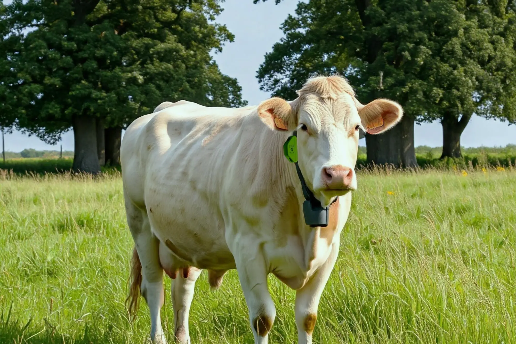 Una mucca col collare gps (foto concessa)